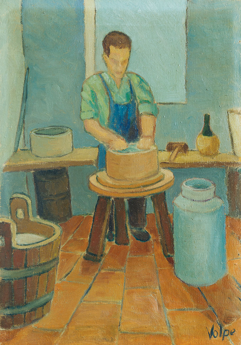 Il lavoratore - 53x37 cm - 1955 - olio su tela