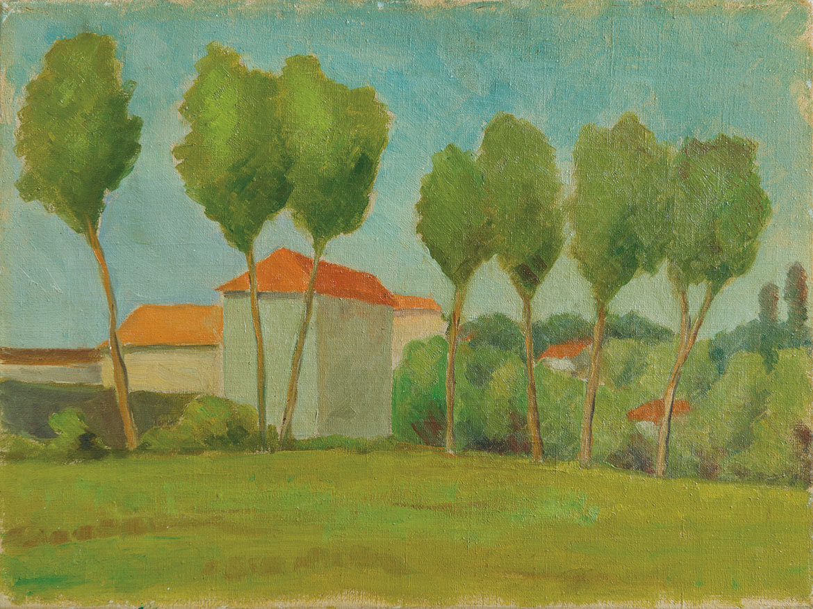 Paesaggio - 29x39 cm - 1958 - olio su tela