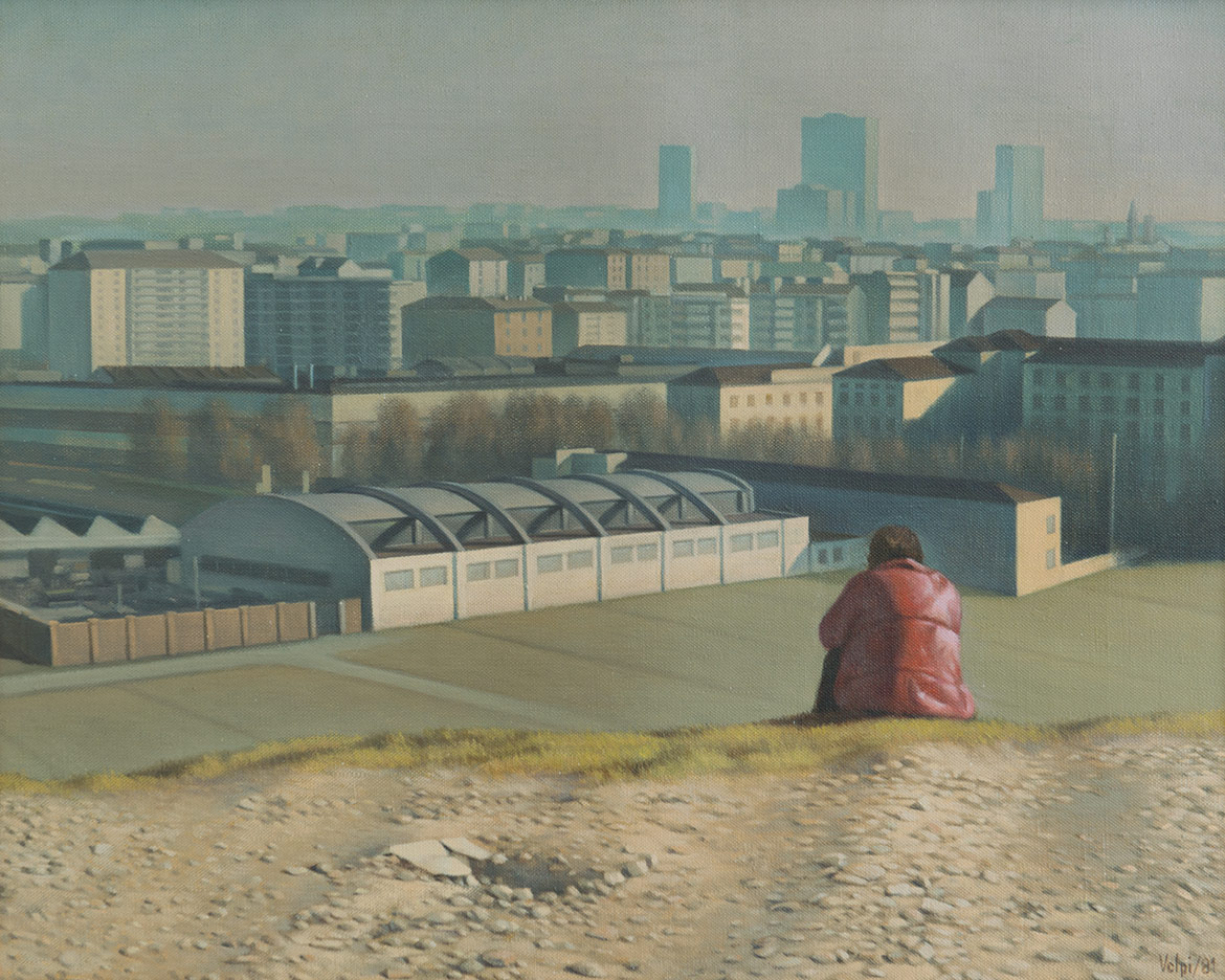  Paesaggio con figura - 40x50 cm - 1981 - olio su tela